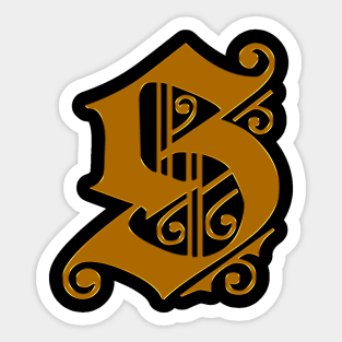 Golden Letter S Sticker